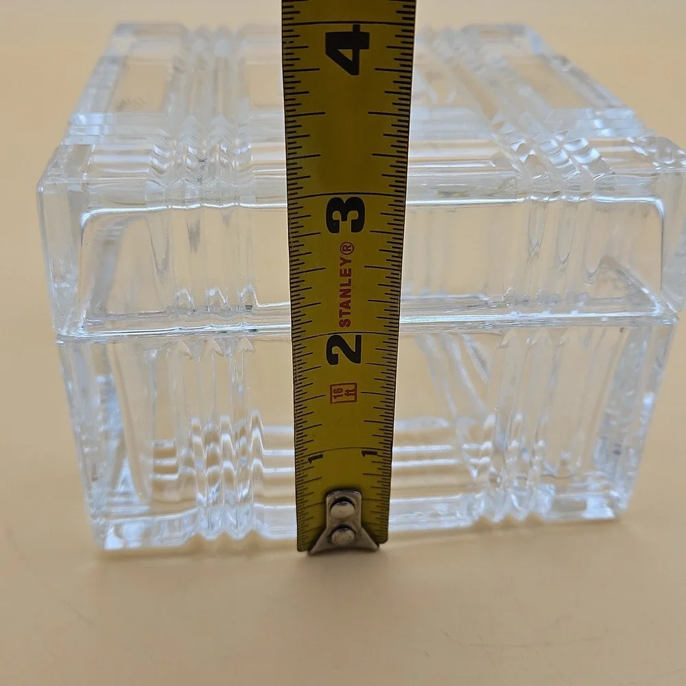 Vintage HP Hewlett Packard Glass Trinket Dish Employee Giveaway Box‎